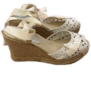 Espadrille Lace-Up Wedge sandals